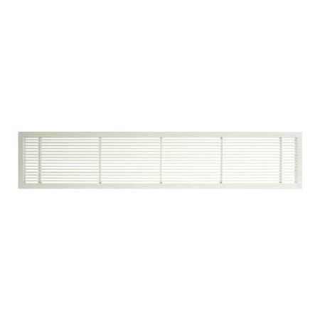 Giumenta-Architectural Grille AG10 Series 4in x 48in Solid Alum Fixed Bar Supply/Return Air Vent Grille, White-Matte 100044802
